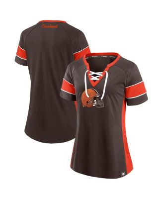 Fanatics - Women's Brown Cleveland Browns Athena Lace-Up Top