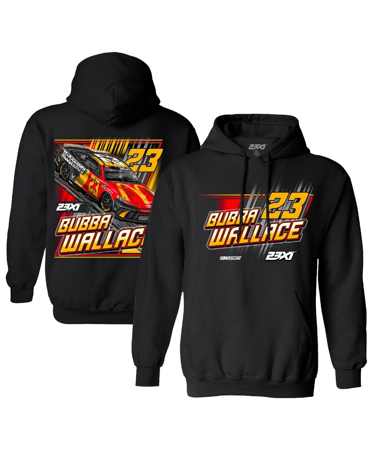 23xi Racing Men's Black Bubba Wallace Mcdonald's Car Pullover Hoodie In Black