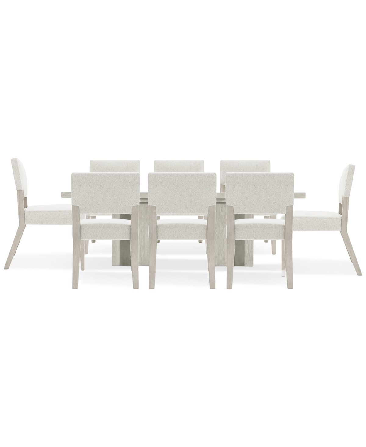 Bernhardt Tempo 9-pc. Set (rectangular Table & 8 Side Chairs) In Gray