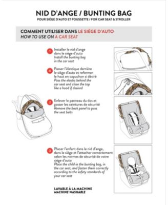 Baby Girl Bunting Bag Designed for Car Seat and Stroller Purple Gray - Baby