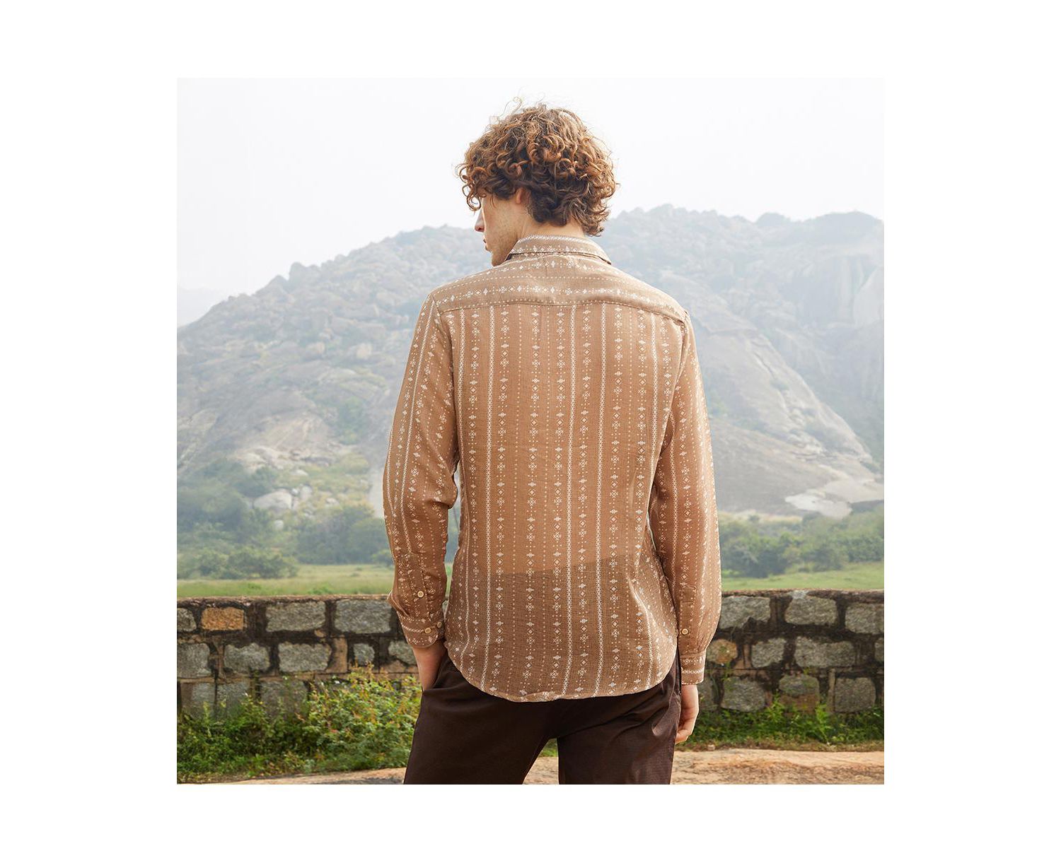 Men's Ethnic Imprint Shirt