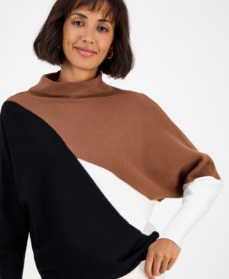 Women's Funnel-Neck Dolman-Sleeve Sweater 