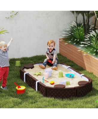 Oval Kids box with Cover, 4 Seats, Bottom Liner,