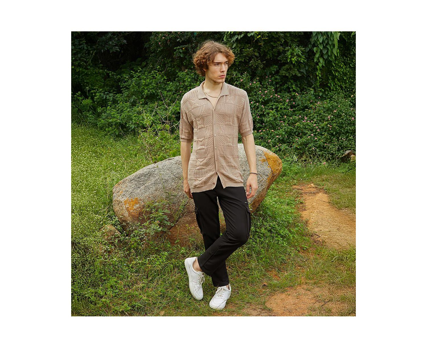 Men's Patch-Knit Shirt