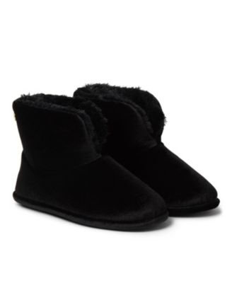 Women's Sara Shiny Velour Bootie House Slipper Boot