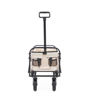 Outdoor Storage Cart Collapsible Foldable Wagon Cart Beach Heavy Duty Utility Cart