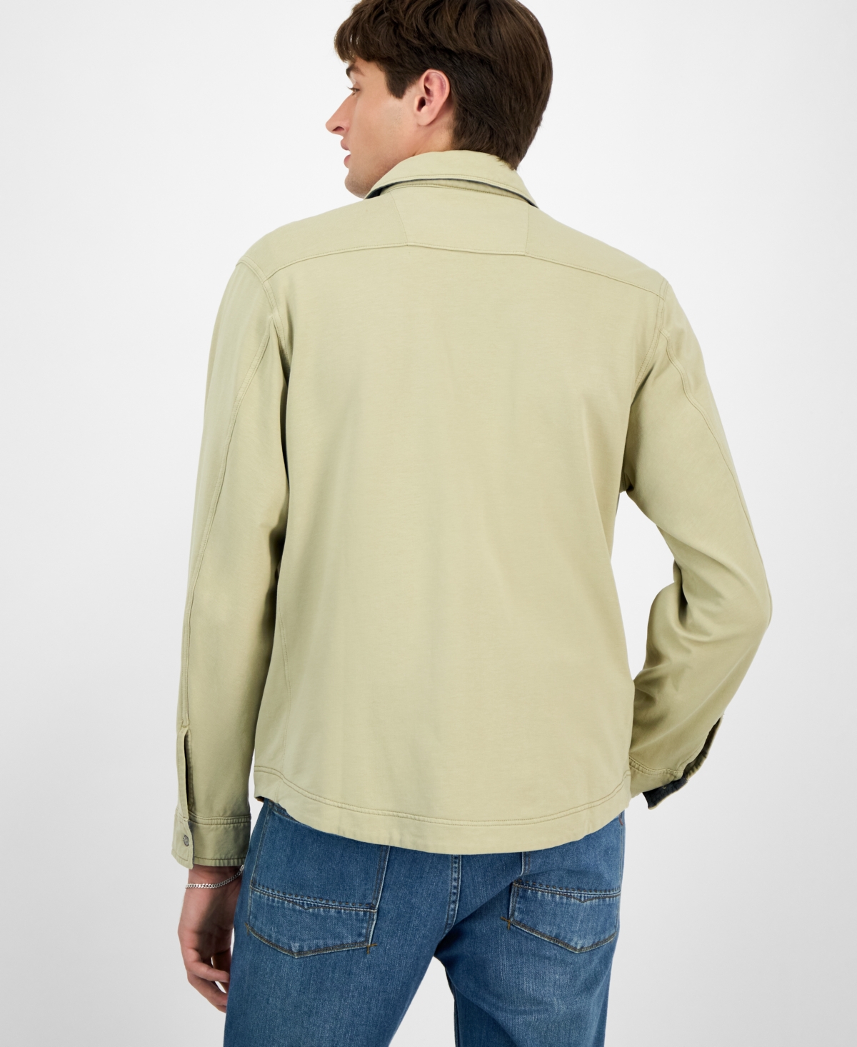 Tommy Bahama Men's Ben and Terry Long Sleeve Button-Down Shirt Jacket