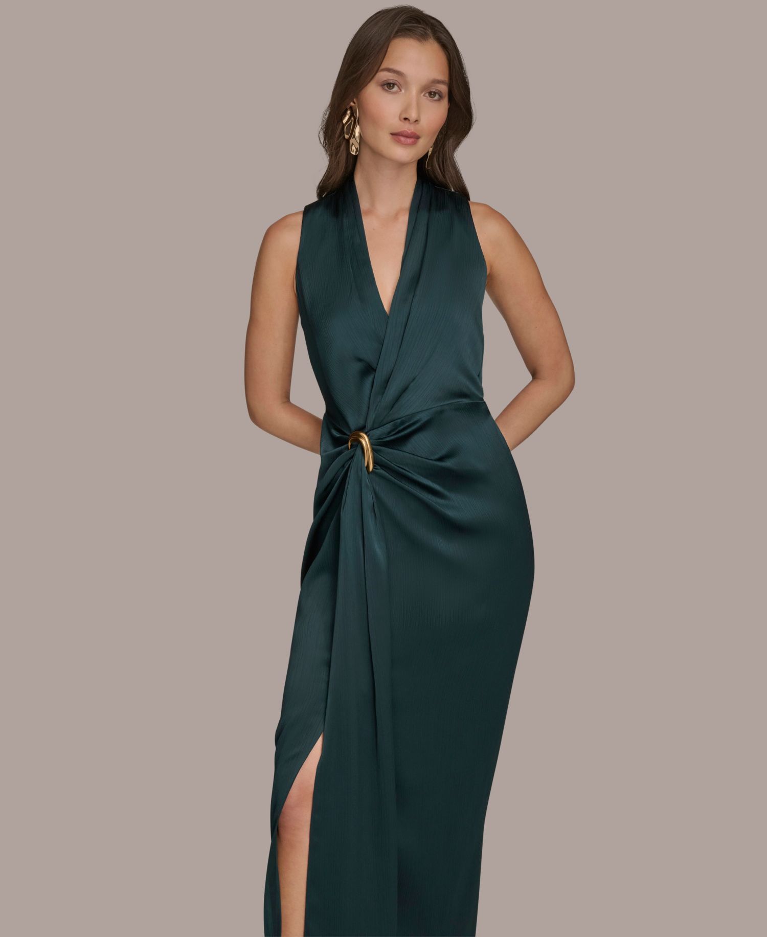 Halter Ruched Gown