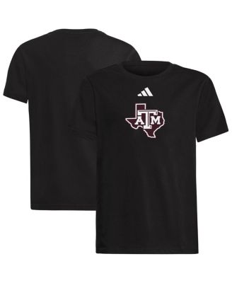 adidas - Big Boys and Girls Black Texas A&M Aggies 2023 Sideline Locker Room Logo Fresh T-Shirt