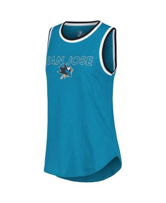 Women's Teal San Jose Sharks Strategy Tank Top
