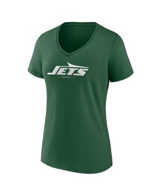 Women's Green New York Jets Team Lock-Up V-Neck T-Shirt