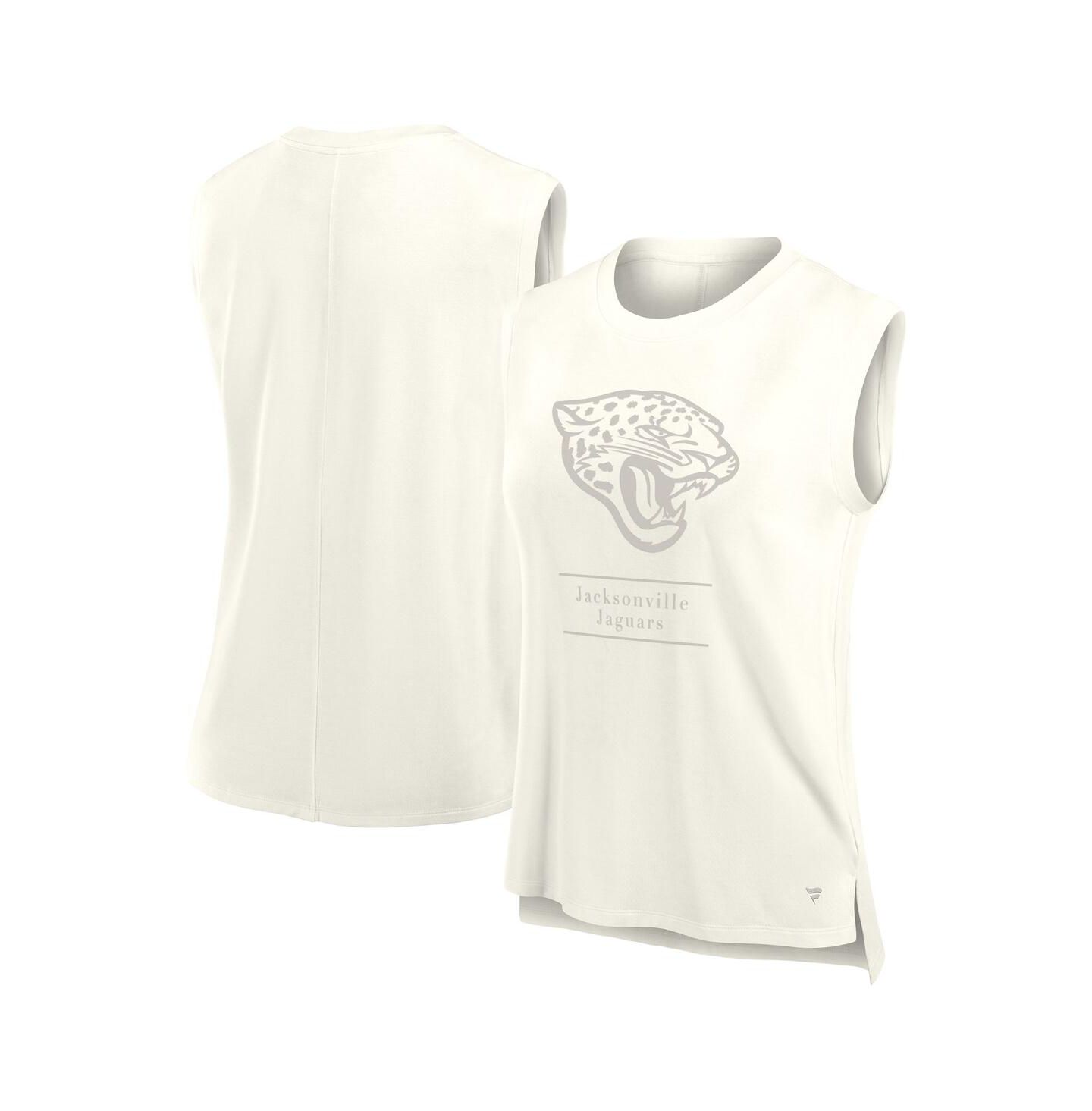 Женский топ Fanatics Cream Jacksonville Jaguars Studio Embrace — фото 1