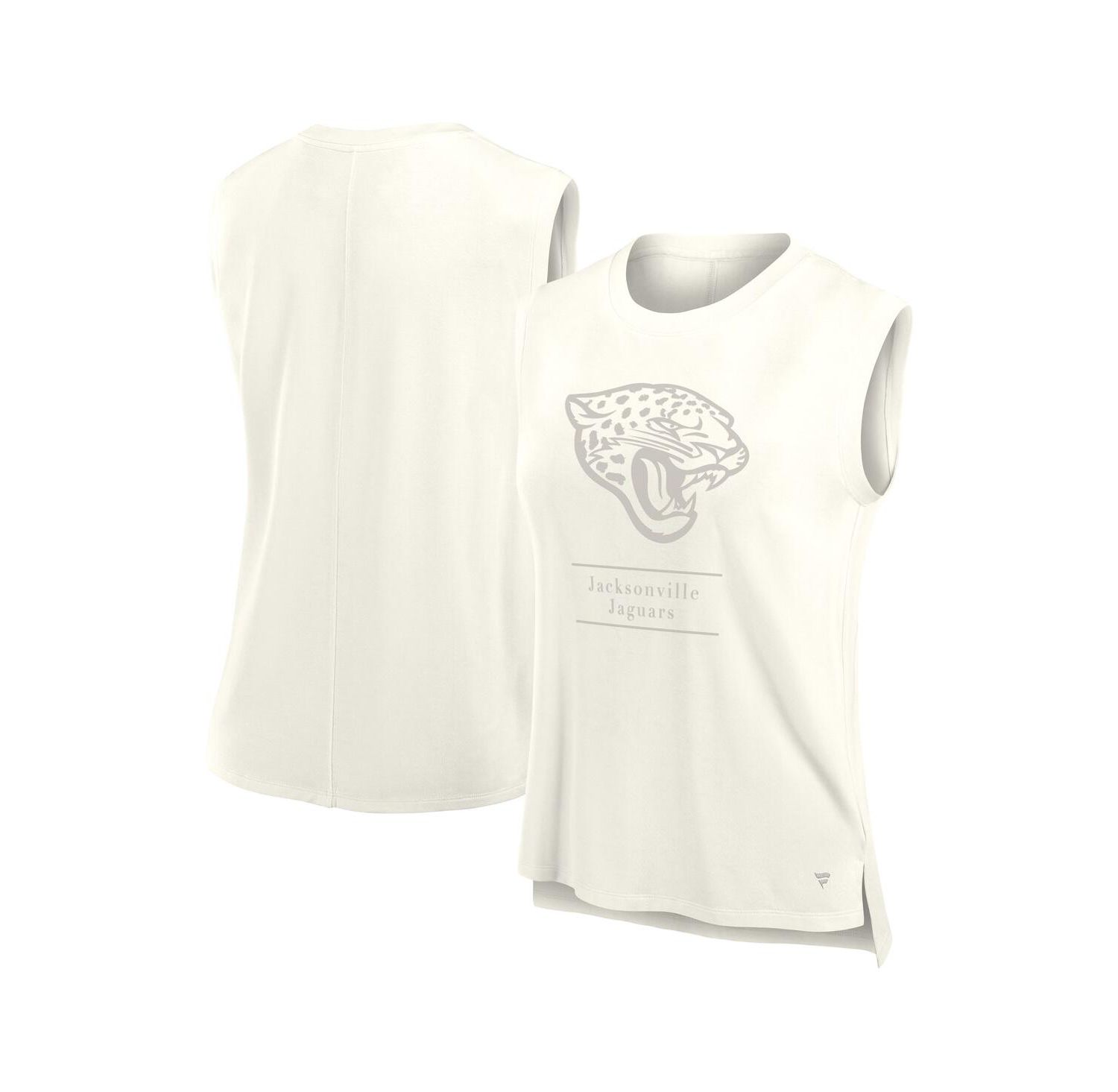 Women's Cream Jacksonville Jaguars Studio Embrace Tank Top