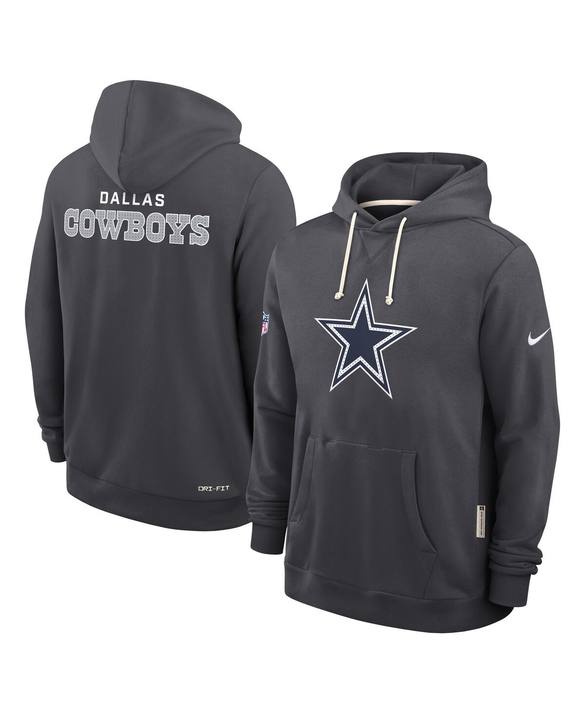Nike Dallas Cowboys Initial Home Sideline  Men's Dri-fit Nfl Pullover Hoodie In Gray