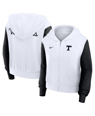 Nike - Women's White Tennessee Volunteers Cropped Beyond Capability Color-Block Script Full-Zip Hoodie