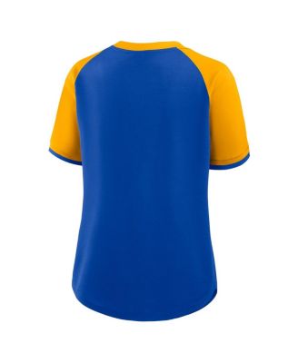 Women's Royal/Gold Los Angeles Rams Height Advantage T-Shirt