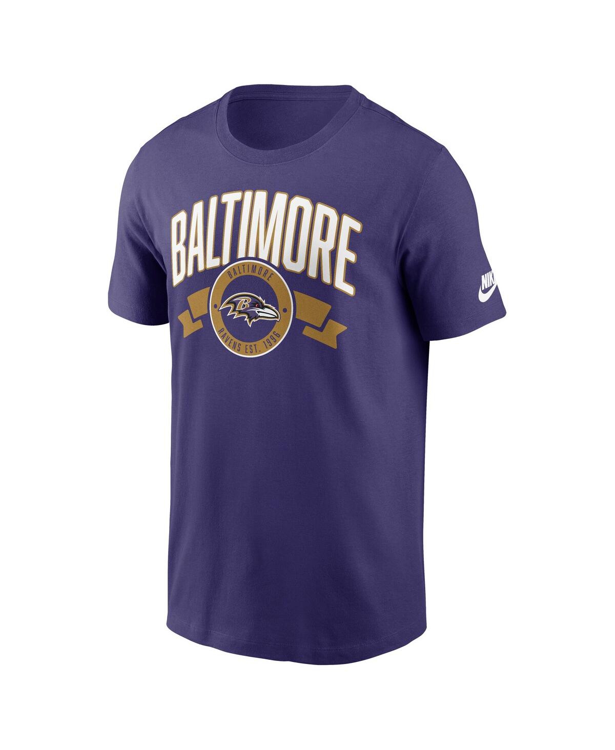 Nike Purple Baltimore Ravens Rewind Front And Back Hit Essential T-shirt In Purple