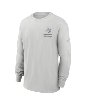 Men's Gray Minnesota Vikings Essential Heavy Max90 Long Sleeve T-Shirt