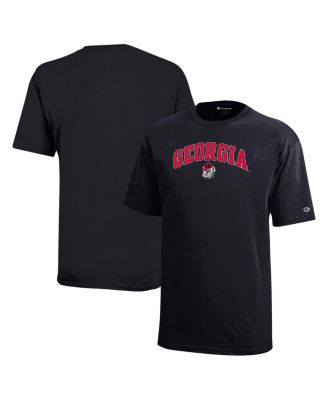 Champion - Big Boys and Girls Black Georgia Bulldogs Arch Over Logo T-Shirt