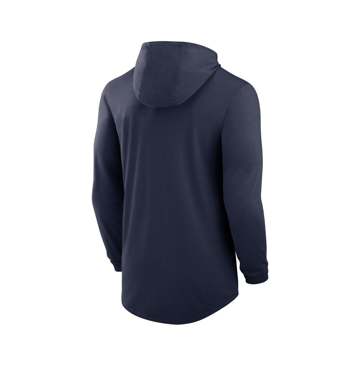 Мужское худи Nike Navy West Virginia Mountaineers Classic Arch Tri-Blend Performance Long Sleeve T-Shirt — фото 3