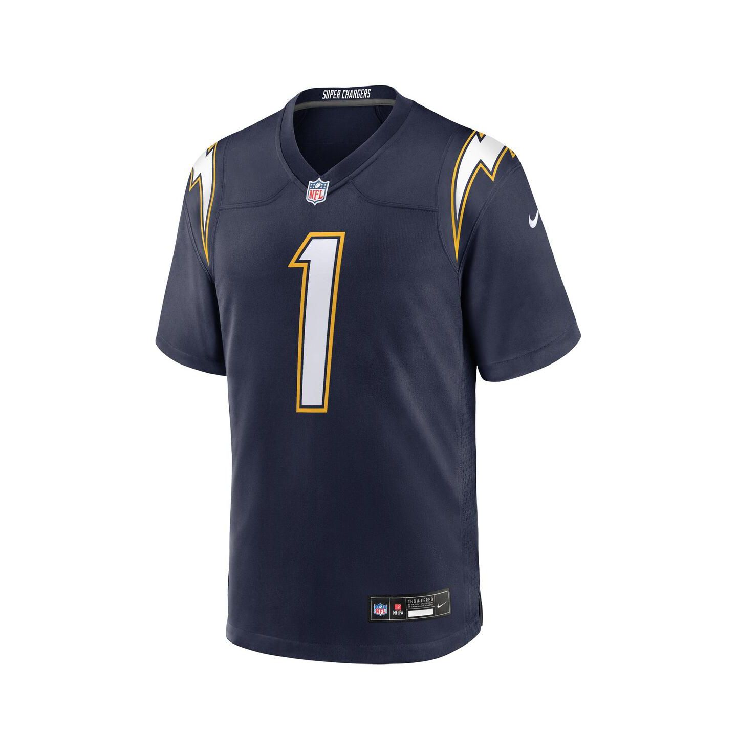 Мужской топ Nike Quentin Johnston Navy Los Angeles Chargers Alternate Super Chargers Game Player Jersey — фото 2