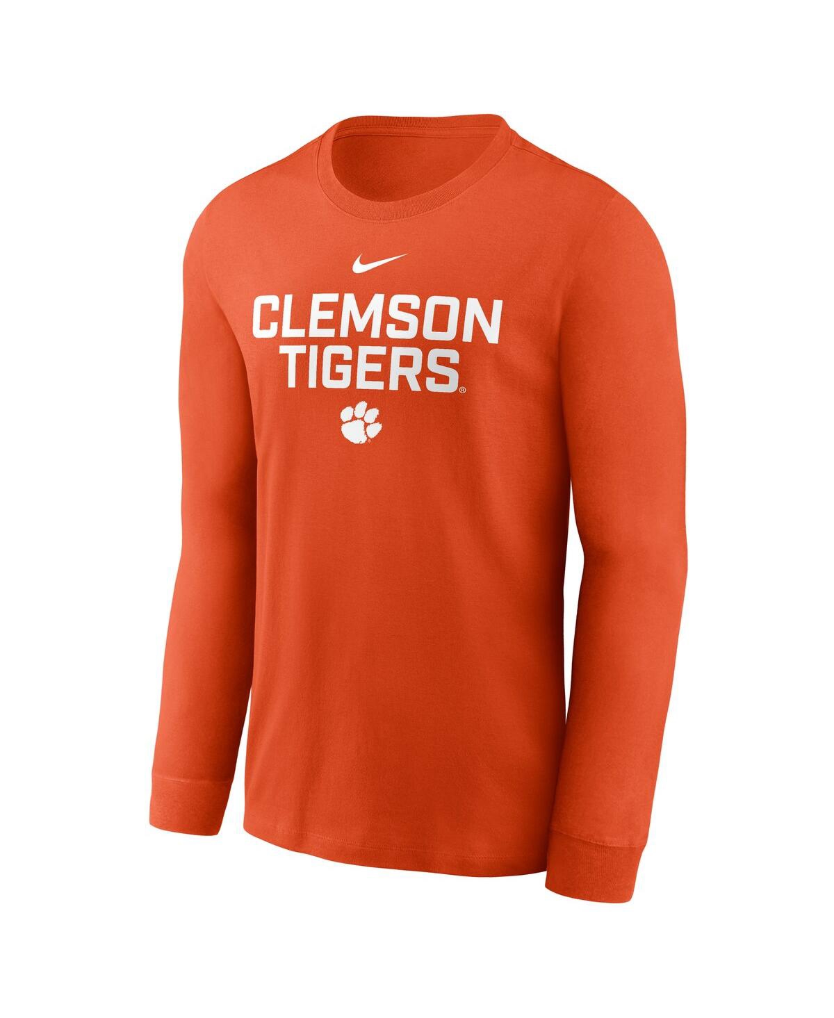 Nike Clemson Sideline  Men's Dri-fit College Long-sleeve T-shirt In Orange