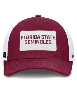 Men's Garnet/White Florida State Seminoles 2025 On-Field Rise Patch Trucker Adjustable Hat