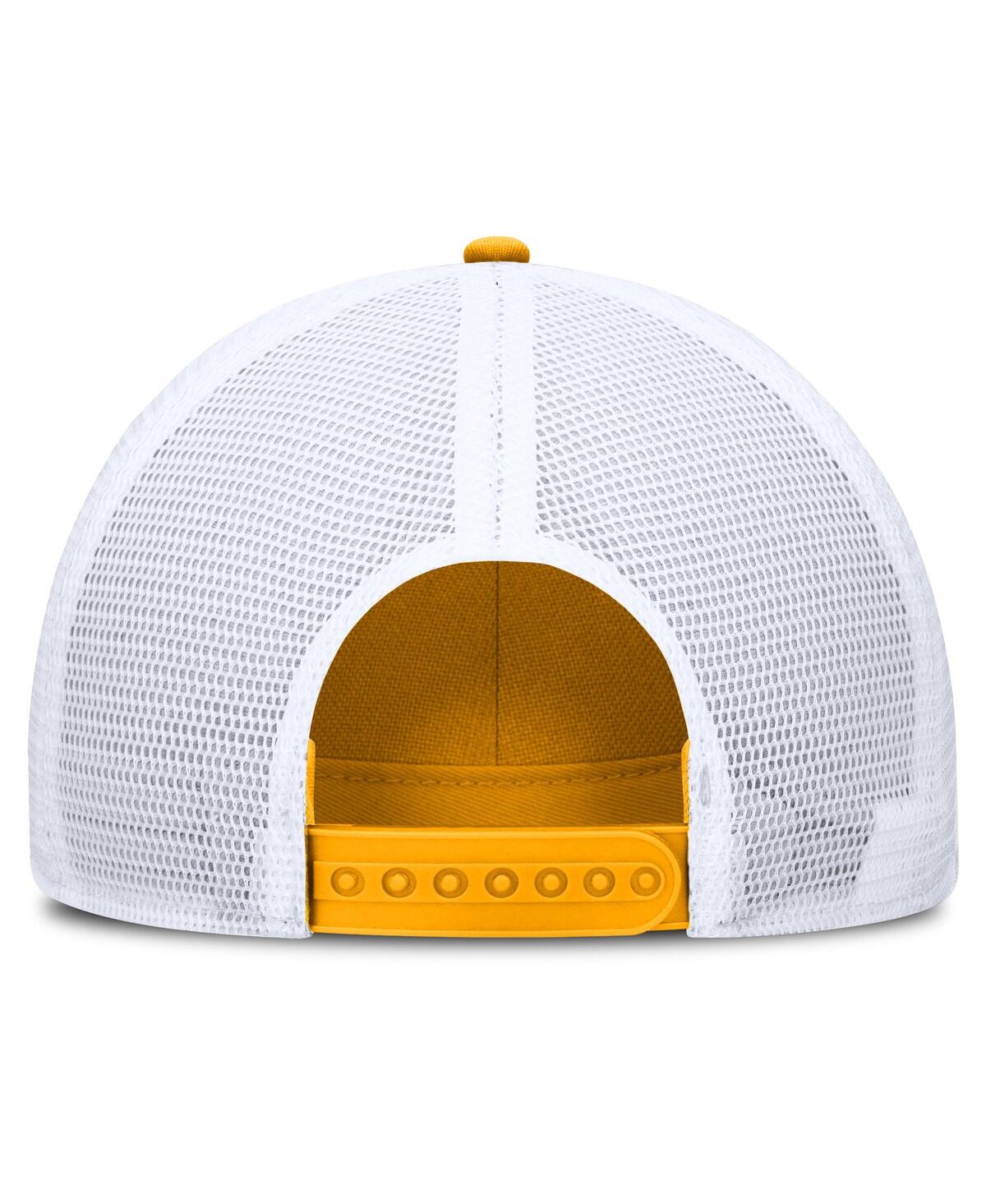 Nike Men's Gold/white West Virginia Mountaineers 2025 On-field Rise Engineered Trucker Adjustable Hat In Multi