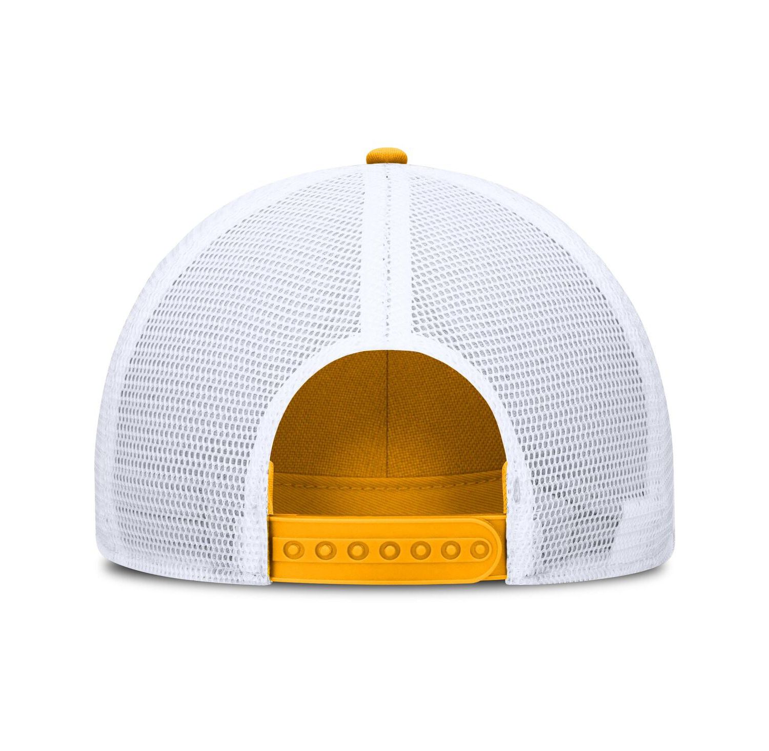 Men's Gold/White West Virginia Mountaineers 2025 On-Field Rise Engineered Trucker Adjustable Hat