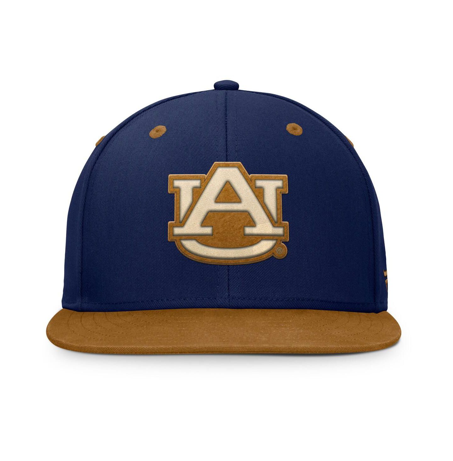 Мужская кепка Fanatics Navy/Brown Auburn Tigers NoBo Fitted Hat — фото 2