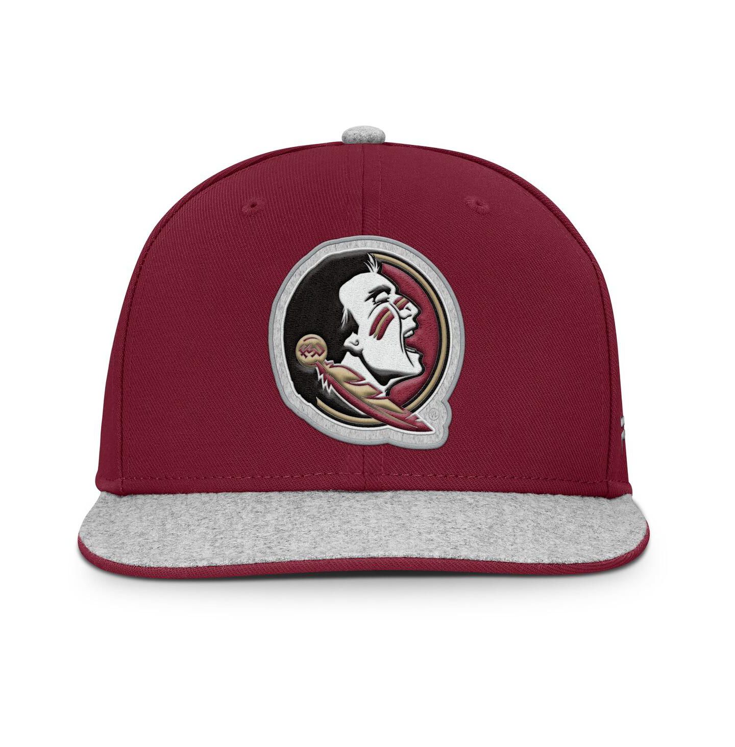 Мужская кепка Fanatics Garnet Florida State Seminoles Loden Snapback Hat — фото 2