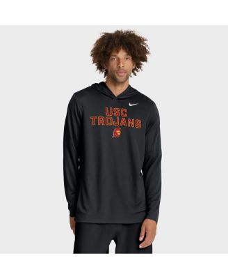 Nike - Men's Black USC Trojans 2025 Sideline Performance Long Sleeve Hoodie T-Shirt