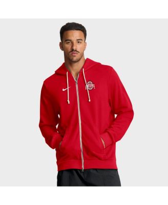 Nike - Men's Scarlet Ohio State Buckeyes 2025 Sideline Performance Full-Zip Hoodie