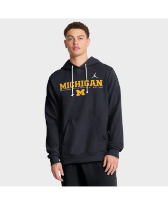 Jordan - Men's Navy Michigan Wolverines 2025 Sideline Performance Pullover Hoodie