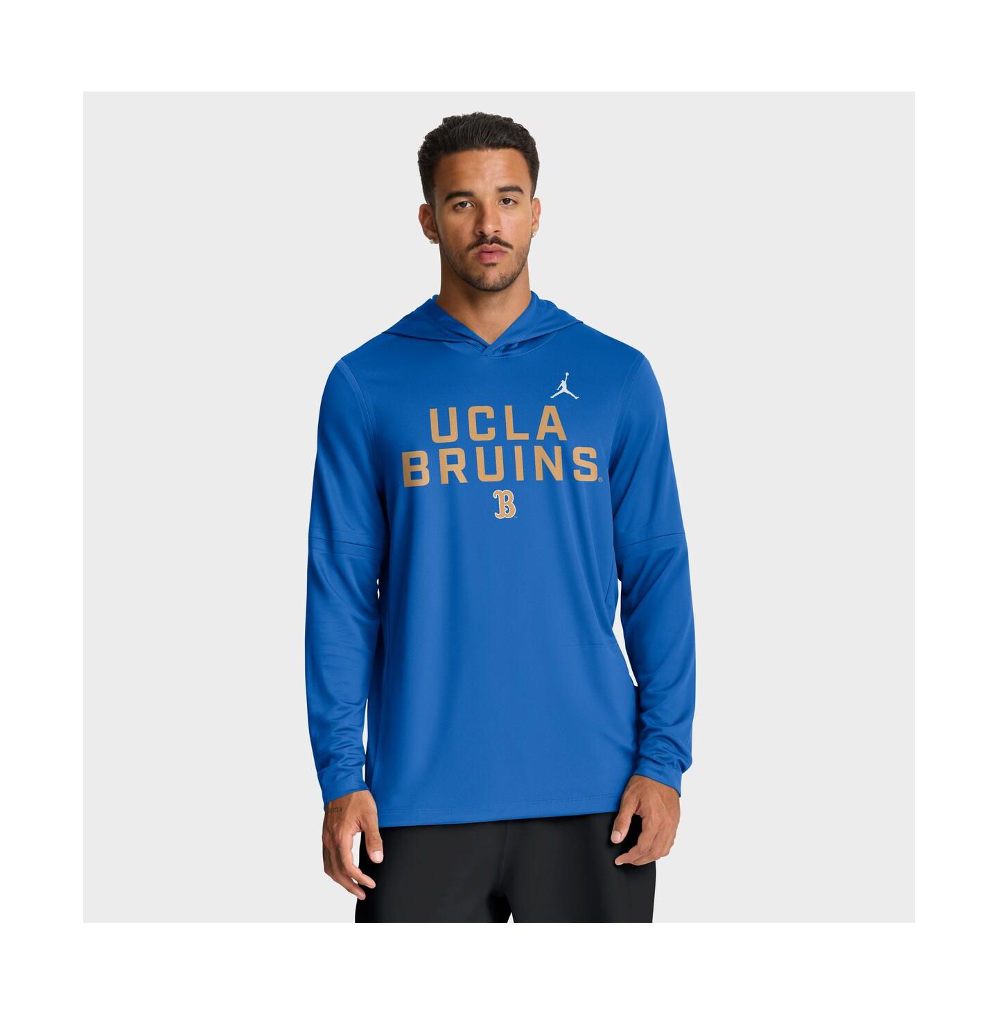 Мужское худи Jordan Blue Ucla Bruins 2025 Sideline Performance Long Sleeve T-Shirt — фото 1
