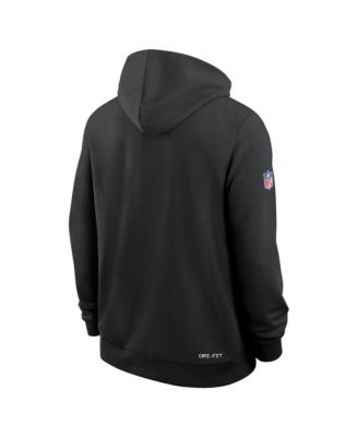 Men's Black Pittsburgh Steelers 1933 Sideline Performance Pullover Hoodie