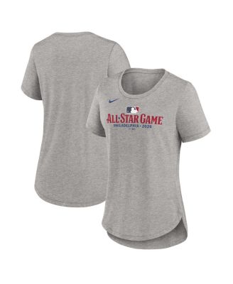 Nike - Women's Heather Gray MLB All-Star 2026 MLB All-Star Game Wordmark Tri-Blend T-Shirt