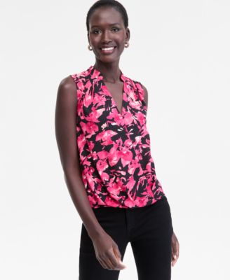 I.N.C. International Concepts - Women's Printed Surplice Tank Top