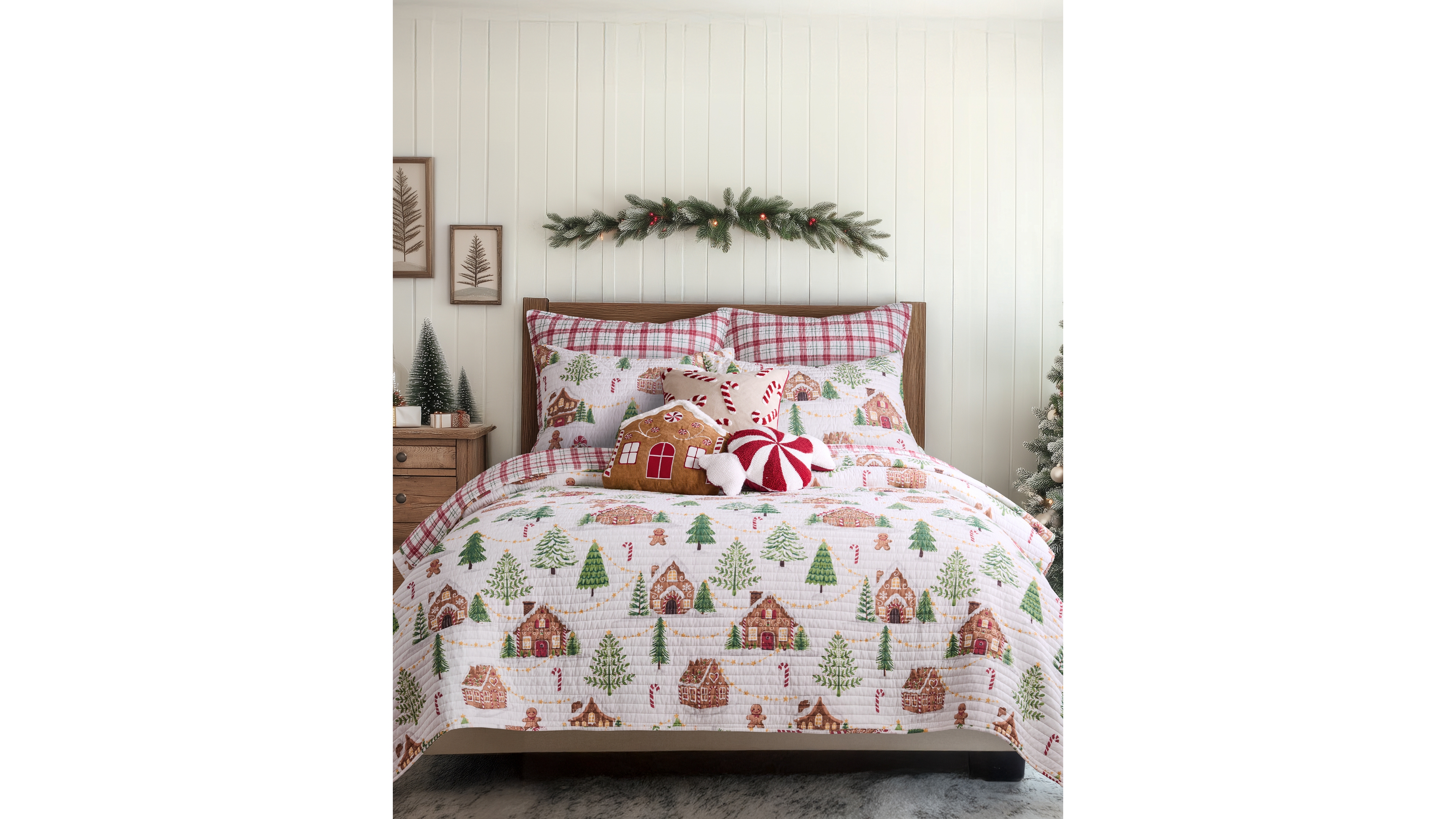 Levtex Home Gingerbread Village Reversible Quilt, Twin/Twin Xl