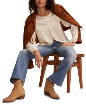 Women's Peasant Button Down Blouse