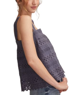 Women's Eyelet Swing Tank Top