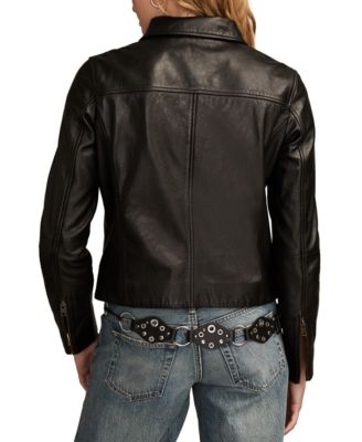 Women's Zip Up Leather Jacket