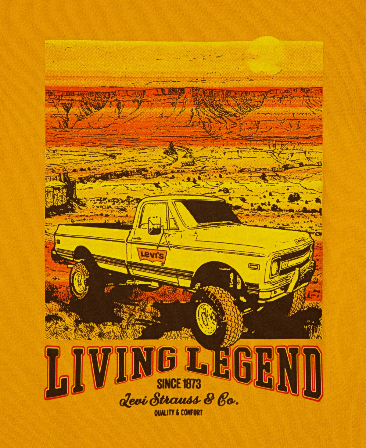 Levi's Big Boys Big Rig Short Sleeve T-shirt In Yellow