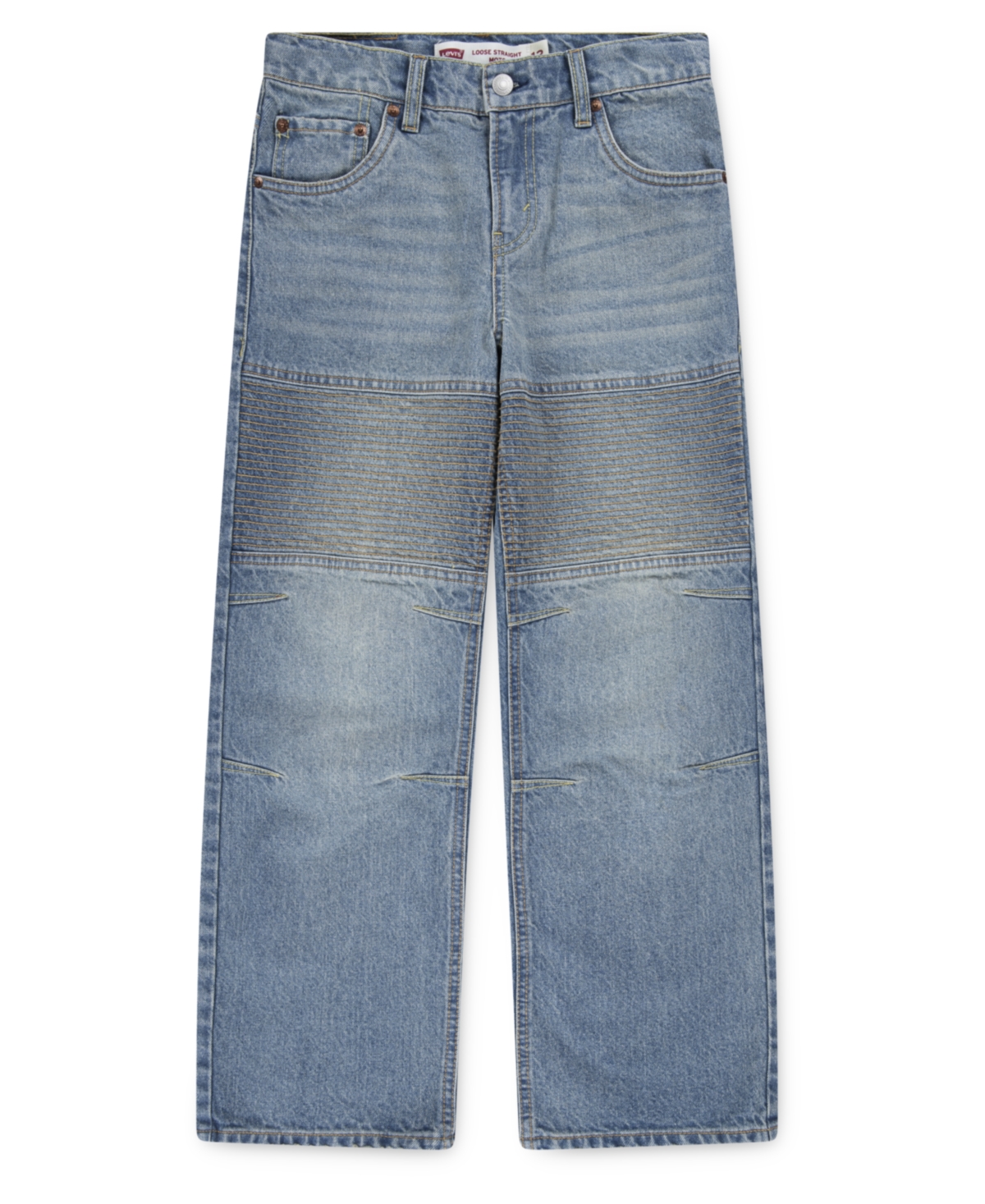 Levi's Big Boys 565 Loose Straight Moto Jeans In Blue