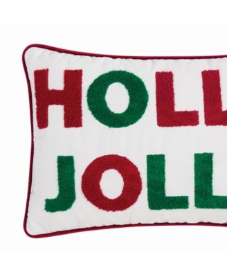 Holly Jolly Decorative Pillow, 12" x 20"