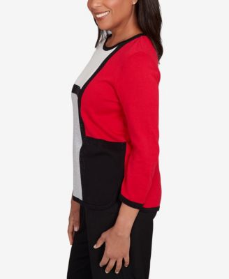 Women's Classic Color Block Long Sleeve Sweater