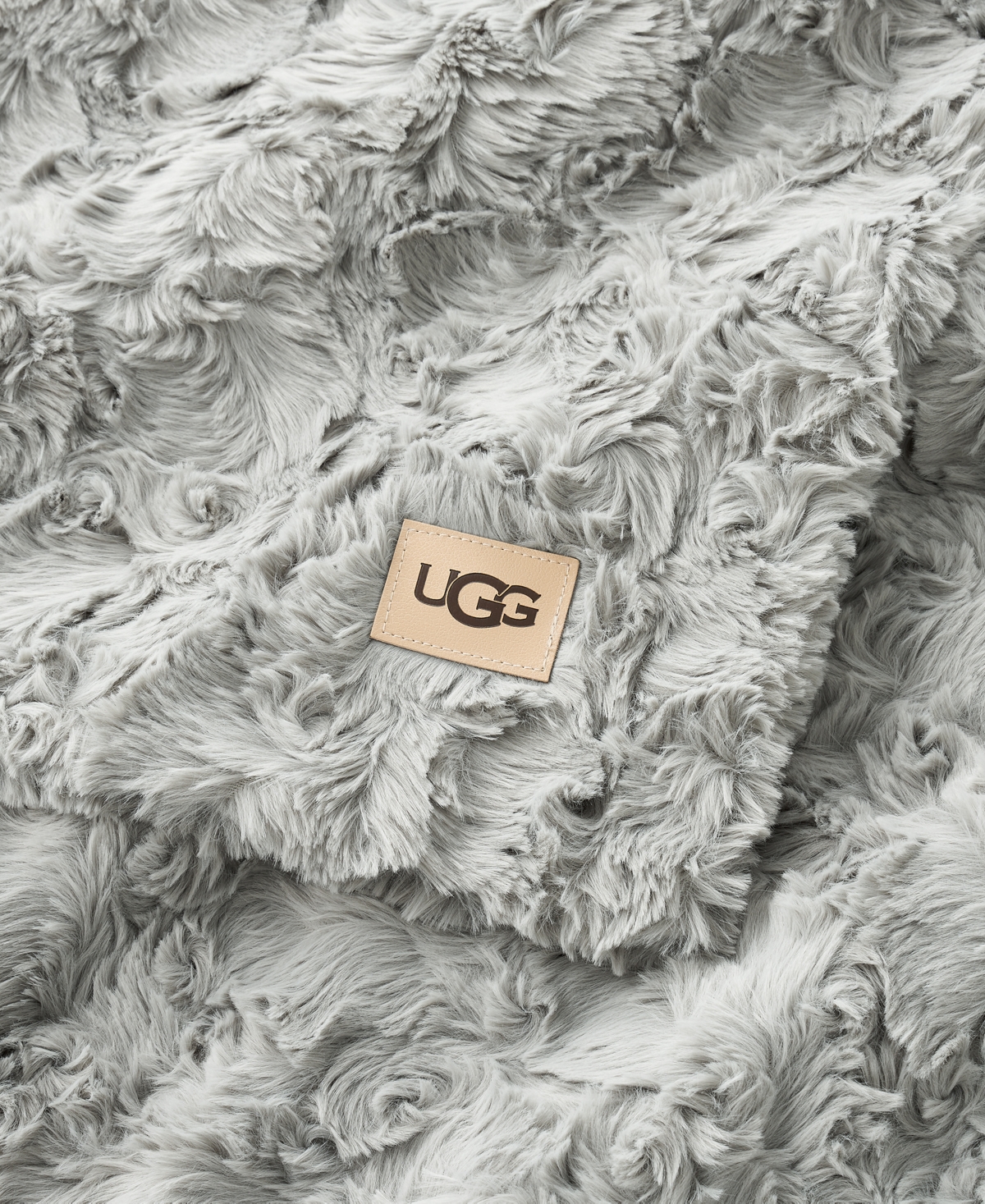 Ugg Adalee Faux Fur Throw, 50" X 70" In Gray