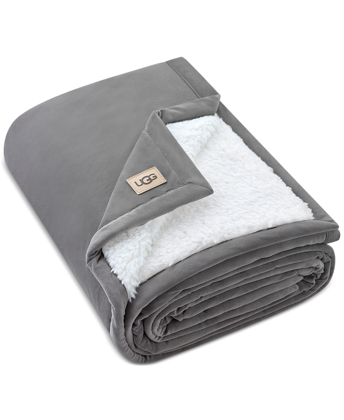 Ugg Bliss Faux-fur Throw, 50" X 70" In Gray