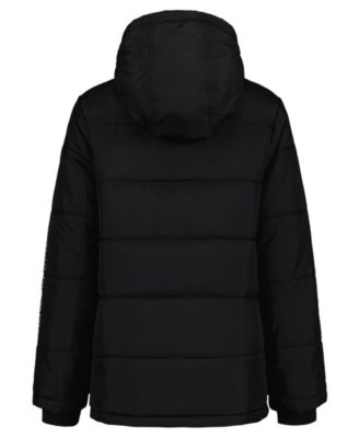 Little Boys' Sleeve Logo Full Zip Front Puffer Jacket