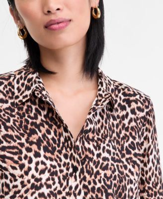 Women's Leopard-Print Shirt, Macy's Exclusive